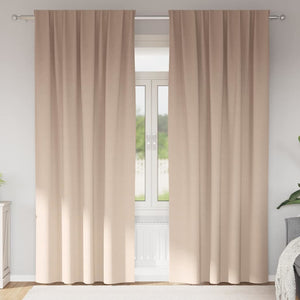 Vidaxl zwart-out gordijnen met ringen 2 pcs taupe 245 x 140 cm