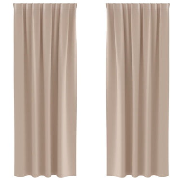 Vidaxl zwart-out gordijnen met ringen 2 pcs taupe 260 x 140 cm