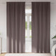 Vidaxl zwart-out gordijnen met ringen 2 pcs donkerbruin 225 x 140 cm