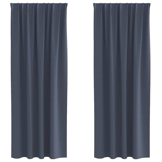 Vidaxl zwart-out gordijnen met ringen 2 pcs antraciet 225 x 140 cm