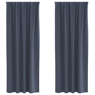 Vidaxl zwart-out gordijnen met ringen 2 pcs antraciet 245 x 140 cm
