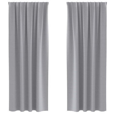 Vidaxl zwart-out gordijnen met ringen 2 pcs lichtgrijs 245 x 140 cm