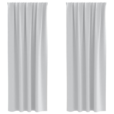Vidaxl zwart-out gordijnen met ringen 2 pcs bleekgrijs 225 x 140 cm