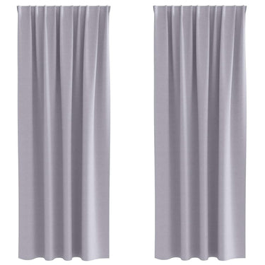 Vidaxl zwart-out gordijnen met ringen 2 pcs metaalgrijs 245 x 140 cm