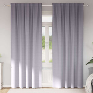Vidaxl zwart-out gordijnen met ringen 2 pcs metaalgrijs 260 x 140 cm