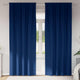Vidaxl zwart-out gordijnen met ringen 2 pcs donkerblauw 225 x 140 cm
