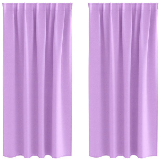 Vidaxl zwart-out gordijnen met ringen 2 pcs paars 175 x 140 cm