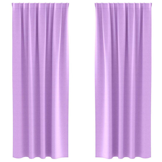 Vidaxl zwart-out gordijnen met ringen 2 pcs paars 225 x 140 cm