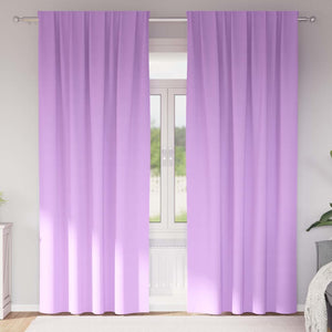 Vidaxl zwart-out gordijnen met ringen 2 pcs paars 260 x 140 cm