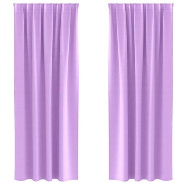Vidaxl zwart-out gordijnen met ringen 2 pcs paars 260 x 140 cm