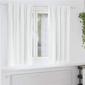 Vidaxl zwart-out gordijnen met ringen 2 pcs helder wit 175 x 140 cm