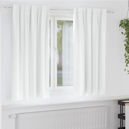Vidaxl zwart-out gordijnen met ringen 2 pcs helder wit 175 x 140 cm