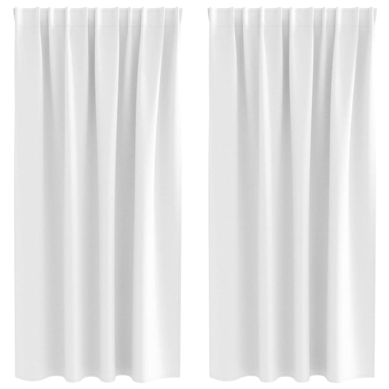 ギャラリービューアに画像をロードする, Vidaxl zwart-out gordijnen met ringen 2 pcs helder wit 175 x 140 cm
