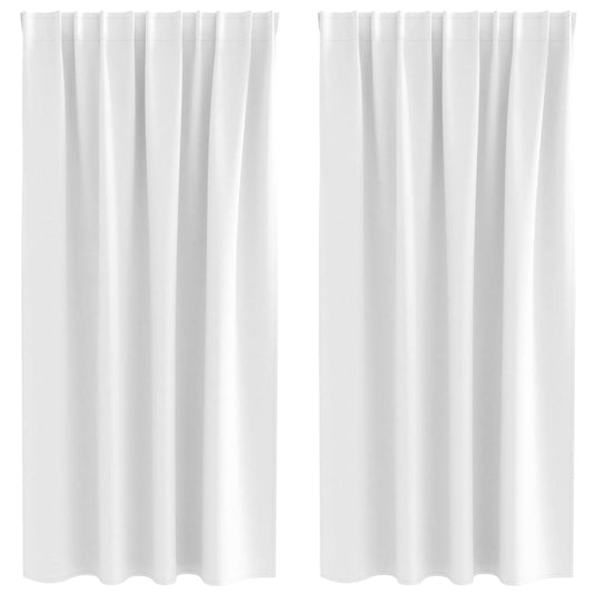 Vidaxl zwart-out gordijnen met ringen 2 pcs helder wit 175 x 140 cm