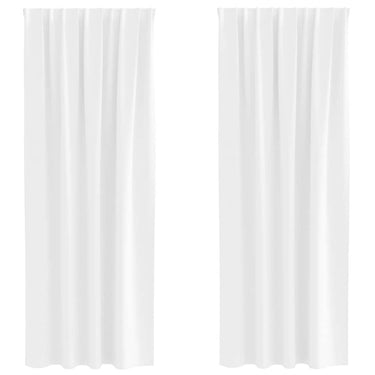 Vidaxl zwart-out gordijnen met ringen 2 pcs puur wit 245 x 140 cm