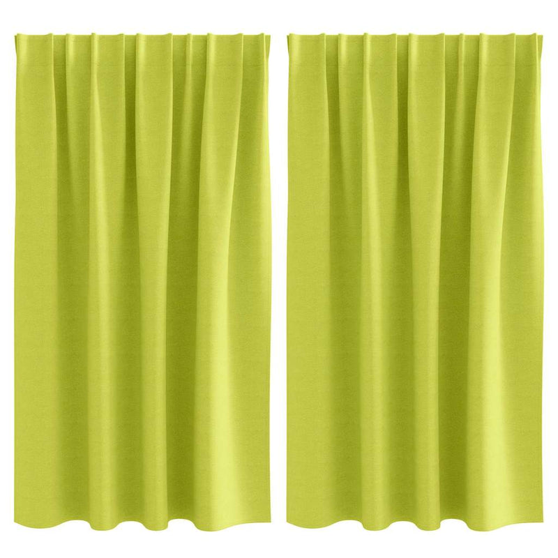 Afbeelding laden in galerijviewer, Vidaxl zwart-out gordijnen met ringen 2 pcs groen 140 x 140 cm
