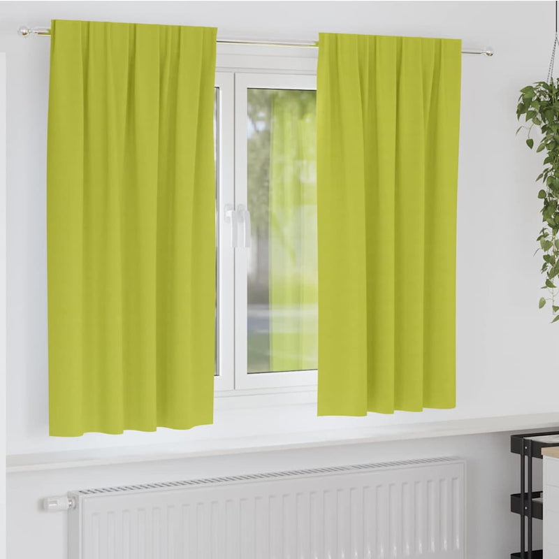 Afbeelding laden in galerijviewer, Vidaxl zwart-out gordijnen met ringen 2 pcs groen 175 x 140 cm
