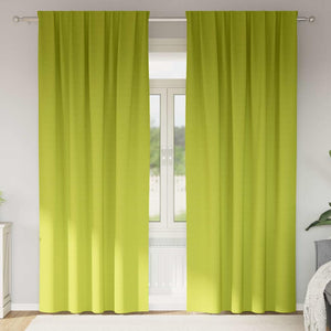 Vidaxl zwart-out gordijnen met ringen 2 pcs groen 245 x 140 cm
