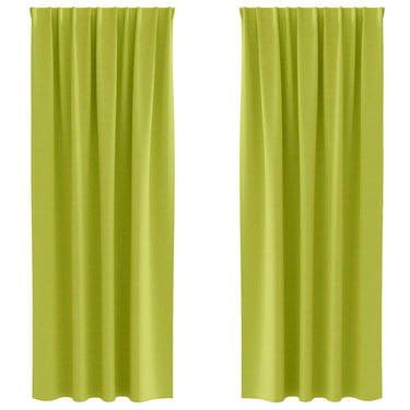 Vidaxl zwart-out gordijnen met ringen 2 pcs groen 260 x 140 cm