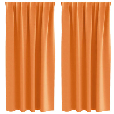 Vidaxl zwart-out gordijnen met ringen 2 pcs oranje 175 x 140 cm