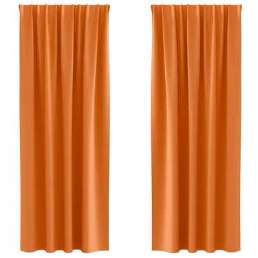 Vidaxl zwart-out gordijnen met ringen 2 pcs feloranje 245 x 140 cm
