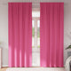 Vidaxl zwart-out gordijnen met ringen 2 pcs felroze 245 x 140 cm