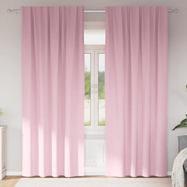 Vidaxl zwart-out gordijnen met ringen 2 pcs babyroze 245 x 140 cm