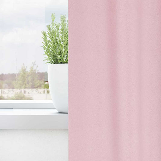 Vidaxl zwart-out gordijnen met ringen 2 pcs babyroze 260 x 140 cm