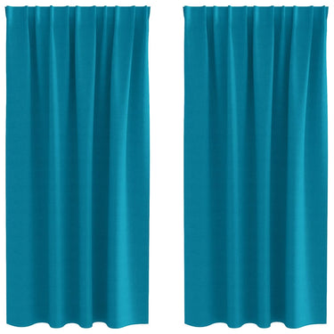 Vidaxl zwart-out gordijnen met ringen 2 pcs turquoise 175 x 140 cm