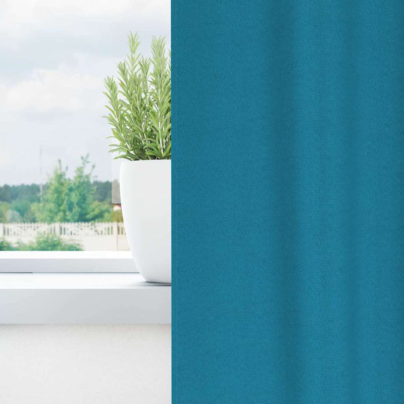 ギャラリービューアに画像をロードする, Vidaxl zwart-out gordijnen met ringen 2 pcs turquoise 260 x 140 cm
