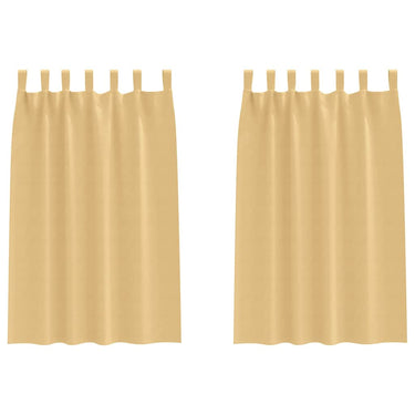 Vidaxl zwart-out gordijnen met ringen 2 pcs beige 175 x 140 cm