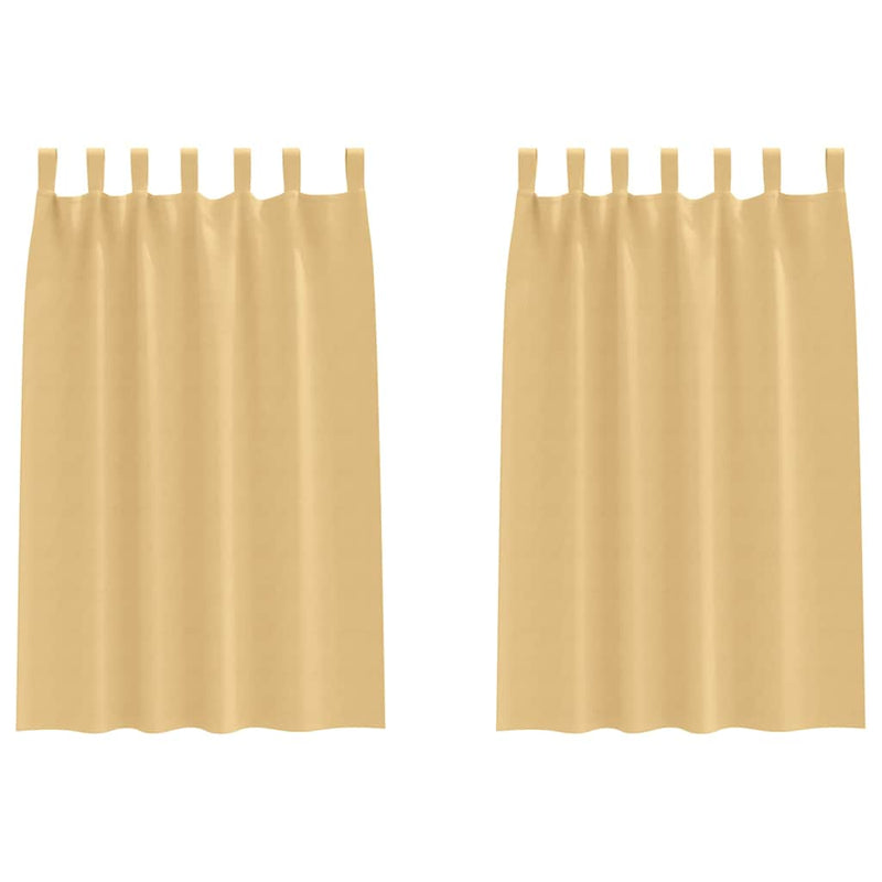 Afbeelding laden in galerijviewer, Vidaxl zwart-out gordijnen met ringen 2 pcs beige 175 x 140 cm
