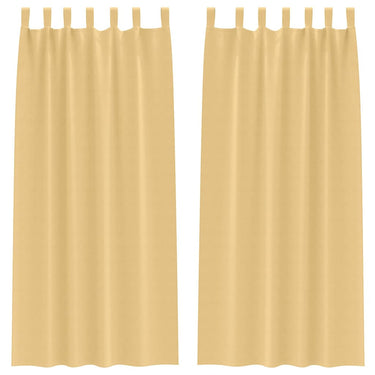 Vidaxl zwart-out gordijnen met ringen 2 pcs beige 245 x 140 cm