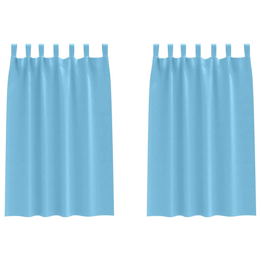 Vidaxl zwart-out gordijnen met ringen 2 pcs lichtblauw 175 x 140 cm