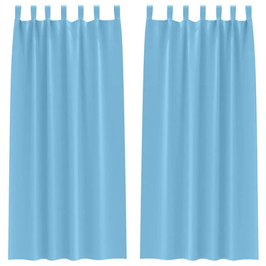 Vidaxl zwart-out gordijnen met ringen 2 pcs lichtblauw 260 x 140 cm
