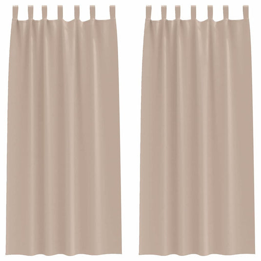 Vidaxl zwart-out gordijnen met ringen 2 pcs taupe 225 x 140 cm