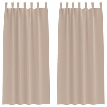 Vidaxl zwart-out gordijnen met ringen 2 pcs taupe 260 x 140 cm