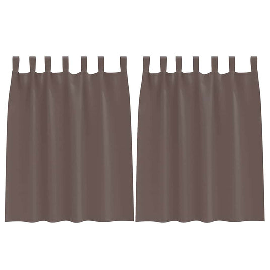 Vidaxl zwart-out gordijnen met ringen 2 pcs donkerbruin 140 x 140 cm