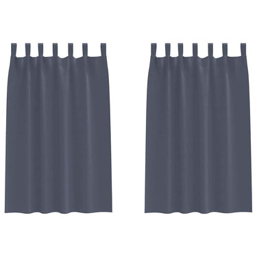 Vidaxl zwart-out gordijnen met ringen 2 pcs antraciet 175 x 140 cm