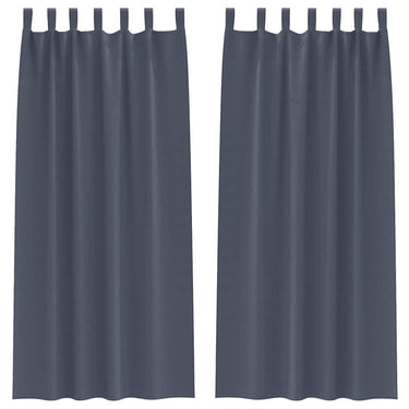 Vidaxl zwart-out gordijnen met ringen 2 pcs antraciet 225 x 140 cm