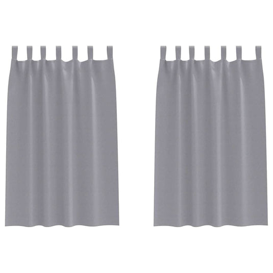 Vidaxl zwart-out gordijnen met ringen 2 pcs lichtgrijs 175 x 140 cm