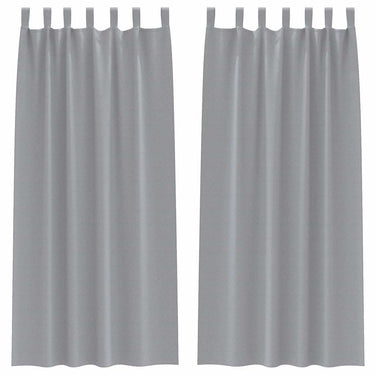 Vidaxl zwart-out gordijnen met ringen 2 pcs lichtgrijs 245 x 140 cm