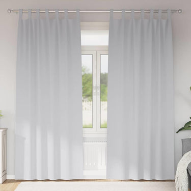 Vidaxl zwart-out gordijnen met ringen 2 pcs bleekgrijs 245 x 140 cm