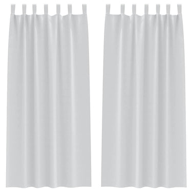 Vidaxl zwart-out gordijnen met ringen 2 pcs bleekgrijs 245 x 140 cm