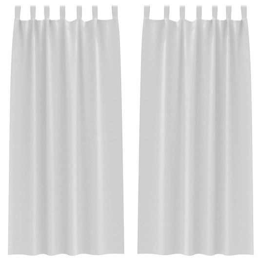 Vidaxl zwart-out gordijnen met ringen 2 pcs bleekgrijs 260 x 140 cm