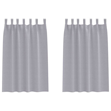 Vidaxl zwart-out gordijnen met ringen 2 pcs metaalgrijs 175 x 140 cm