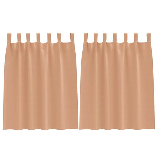 Vidaxl zwart-out gordijnen met ringen 2 pcs licht bruin 140 x 140 cm