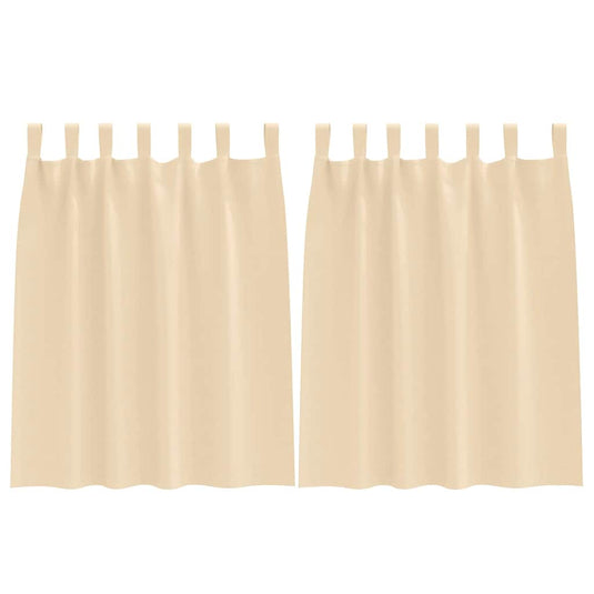 Vidaxl zwart-out gordijnen met ringen 2 pcs crème 140 x 140 cm