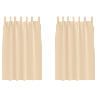 Vidaxl zwart-out gordijnen met ringen 2 pcs crème 175 x 140 cm