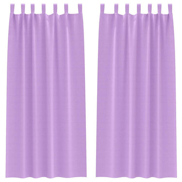 Vidaxl zwart-out gordijnen met ringen 2 pcs paars 245 x 140 cm